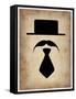 Hat Glasses and Mustache 5-NaxArt-Framed Stretched Canvas