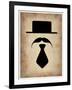 Hat Glasses and Mustache 5-NaxArt-Framed Art Print