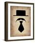 Hat Glasses and Mustache 5-NaxArt-Framed Art Print