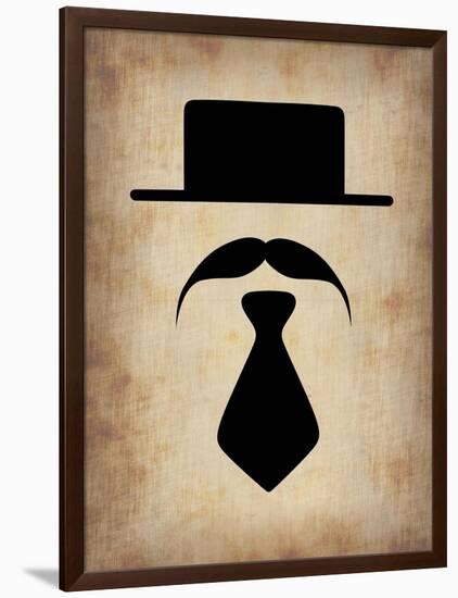 Hat Glasses and Mustache 5-NaxArt-Framed Art Print