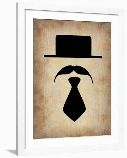 Hat Glasses and Mustache 5-NaxArt-Framed Art Print