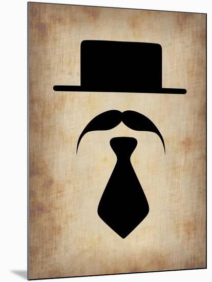 Hat Glasses and Mustache 5-NaxArt-Mounted Art Print