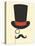 Hat Monocle and Moustache-null-Stretched Canvas