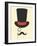 Hat Monocle and Moustache-null-Framed Art Print