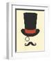 Hat Monocle and Moustache-null-Framed Art Print