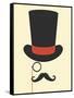 Hat Monocle and Moustache-null-Framed Stretched Canvas