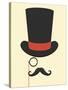 Hat Monocle and Moustache-null-Stretched Canvas