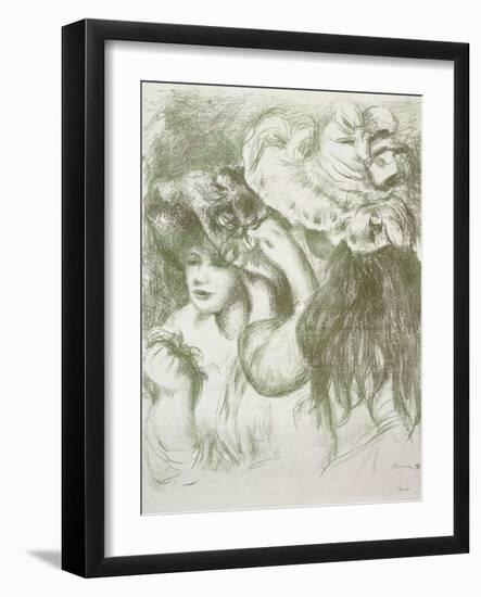 Hat Pin, First Board; Le Chapeau Epingle, Premiere Planche, C.1897-Pierre-Auguste Renoir-Framed Giclee Print