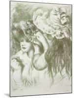 Hat Pin, First Board; Le Chapeau Epingle, Premiere Planche, C.1897-Pierre-Auguste Renoir-Mounted Giclee Print