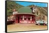 Hat-Shaped Miner's Hat Drive-In, Roadside Retro-null-Framed Stretched Canvas