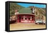 Hat-Shaped Miner's Hat Drive-In, Roadside Retro-null-Framed Stretched Canvas