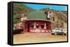 Hat-Shaped Miner's Hat Drive-In, Roadside Retro-null-Framed Stretched Canvas