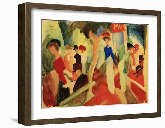 Hat Shop at the Promenade-Auguste Macke-Framed Giclee Print