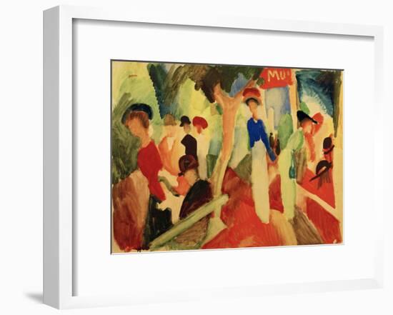 Hat Shop at the Promenade-Auguste Macke-Framed Giclee Print