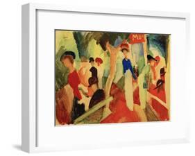 Hat Shop at the Promenade-Auguste Macke-Framed Giclee Print