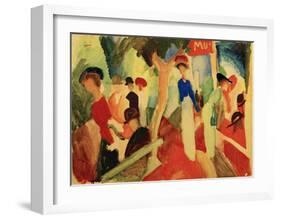 Hat Shop at the Promenade-Auguste Macke-Framed Giclee Print