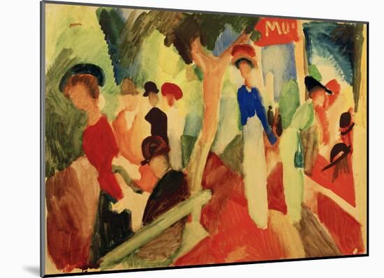 Hat Shop at the Promenade-Auguste Macke-Mounted Giclee Print