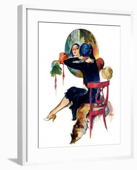 "Hat Shop,"November 30, 1929-John LaGatta-Framed Giclee Print