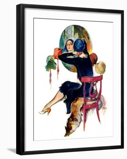 "Hat Shop,"November 30, 1929-John LaGatta-Framed Giclee Print