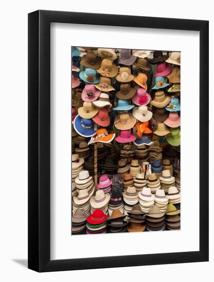 Hat Stall, Pisac Textiles Market, Sacred Valley, Peru, South America-Ben Pipe-Framed Photographic Print