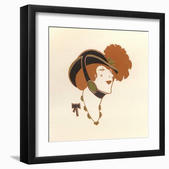 Hat with Chin Strap 1913-null-Framed Art Print