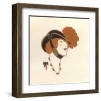 Hat with Chin Strap 1913-null-Framed Art Print