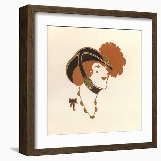 Hat with Chin Strap 1913-null-Framed Art Print