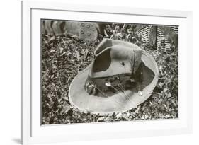 Hat with Fishing Lures-null-Framed Art Print
