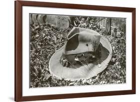 Hat with Fishing Lures-null-Framed Art Print