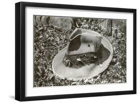 Hat with Fishing Lures-null-Framed Art Print