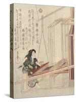 Hataori (Weavin), C1829-Yanagawa Shigenobu-Stretched Canvas