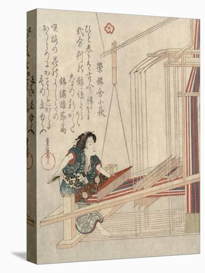 Hataori (Weavin), C1829-Yanagawa Shigenobu-Stretched Canvas