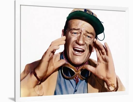 HATARI !, 1962 directed by HOWARD HAWKS John Wayne (photo)-null-Framed Photo