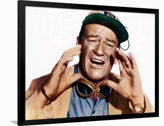 HATARI !, 1962 directed by HOWARD HAWKS John Wayne (photo)-null-Framed Photo