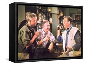 Hatari!, Hardy Kruger, Red Buttons, John Wayne, 1962-null-Framed Stretched Canvas