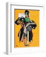 "Hatcheck Girl", May 3,1941-Norman Rockwell-Framed Giclee Print