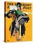 "Hatcheck Girl" Saturday Evening Post Cover, May 3,1941-Norman Rockwell-Stretched Canvas