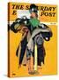 "Hatcheck Girl" Saturday Evening Post Cover, May 3,1941-Norman Rockwell-Stretched Canvas