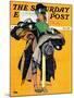 "Hatcheck Girl" Saturday Evening Post Cover, May 3,1941-Norman Rockwell-Mounted Giclee Print