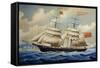 Hatfield Brothers Brigantine Entering Harbor of Livorno-null-Framed Stretched Canvas