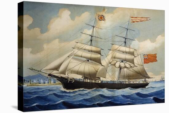Hatfield Brothers Brigantine Entering Harbor of Livorno-null-Stretched Canvas