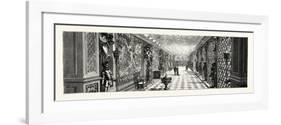 Hatfield House, Hertfordshire, the Seat of the Marquis of Salisbury: the Armoury, Uk-null-Framed Giclee Print