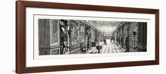 Hatfield House, Hertfordshire, the Seat of the Marquis of Salisbury: the Armoury, Uk-null-Framed Giclee Print