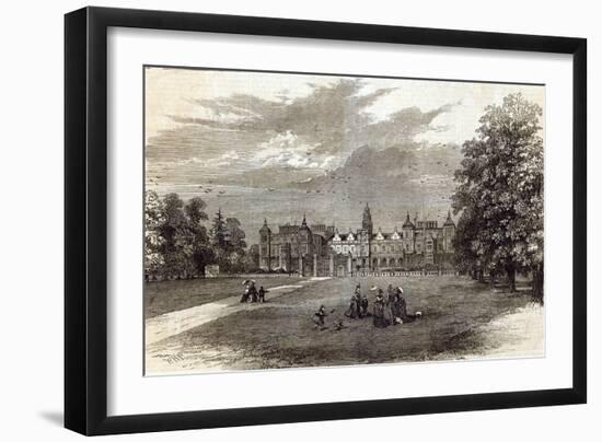 Hatfield House, Seat of Marquis of Salisbury, from 'The Illustrated London News', 11th July 1874-null-Framed Giclee Print