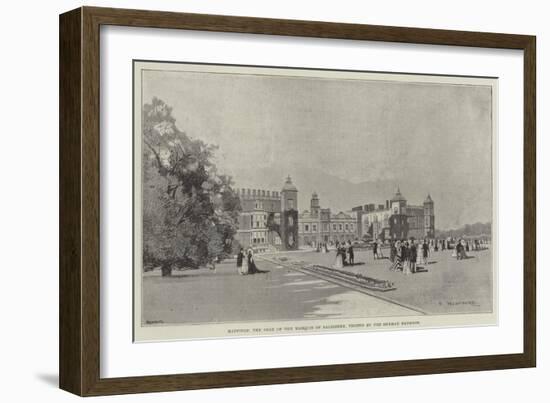 Hatfield, the Seat of the Marquis of Salisbury, Visited by the German Emperor-Charles Auguste Loye-Framed Giclee Print