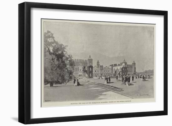 Hatfield, the Seat of the Marquis of Salisbury, Visited by the German Emperor-Charles Auguste Loye-Framed Giclee Print