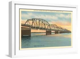 Hathaway Bridge, Panama City, Florida-null-Framed Art Print