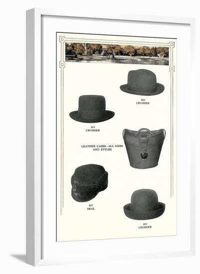 Hats and Hat Carrier-null-Framed Art Print