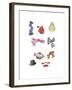 Hats and Scarves-Wendy Edelson-Framed Giclee Print