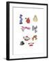 Hats and Scarves-Wendy Edelson-Framed Giclee Print